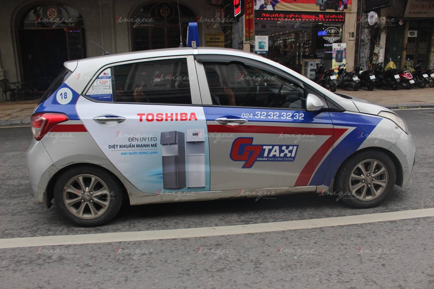 quảng cáo taxi G7