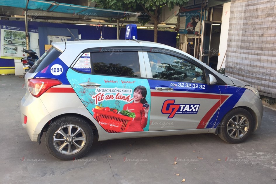 quảng cáo taxi G7